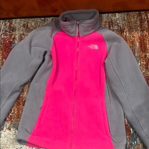 The North Face Women’s Pink and Gray Fleece Jacket